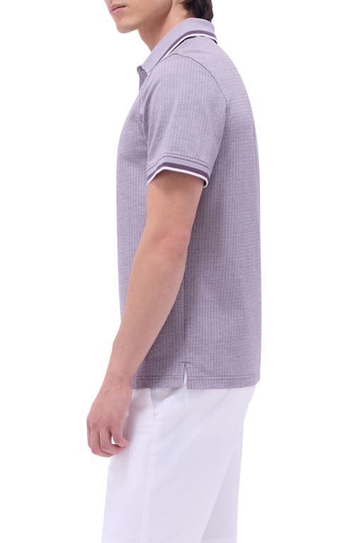 Bugatchi Speckled Bird's Eye Cotton Polo In Plum