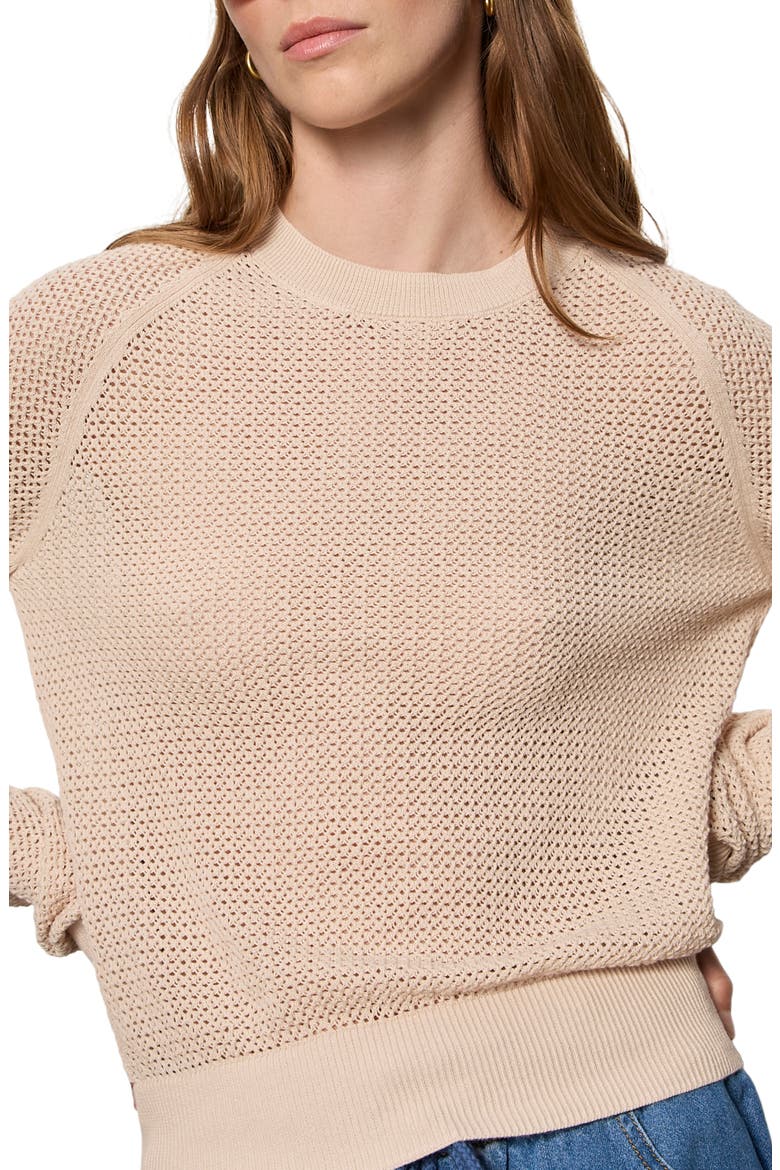 Soleil Open Stitch Sweater, Alternate, color, DARK OPAL WHITE