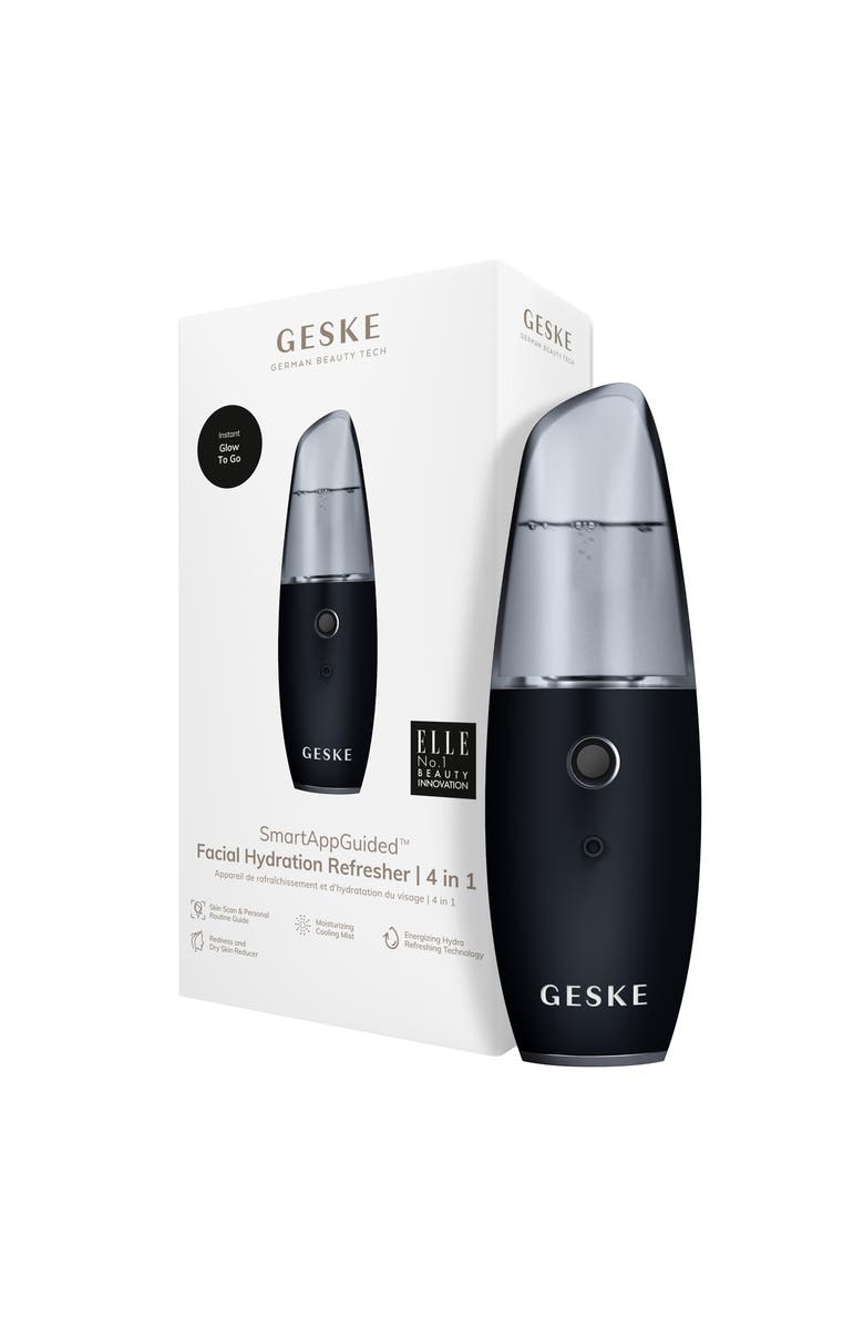 GESKE SmartAppGuided Facial Hydration Refresher | 4 in 1, Main, color, Black