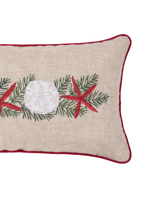 C & F Home C&f Home Starfish Garland Pillow In Red