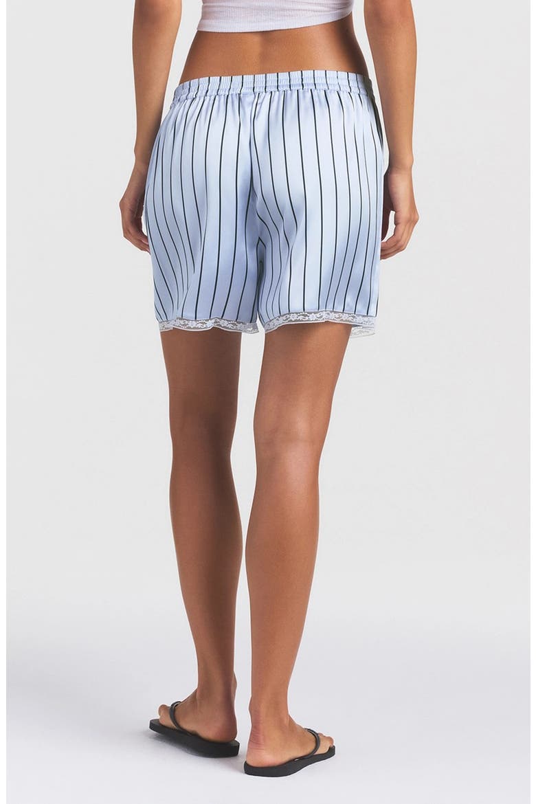 Woven Shine Lace Boxer Shorts, Alternate, color, PERIWINKLE WIDE STRIPE