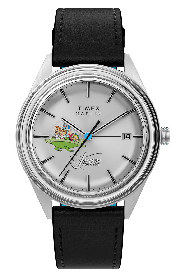 The Jetsons x Timex Marlin® Jet Automatic 38mm Strap Watch, Main, color, SILVER-TONE