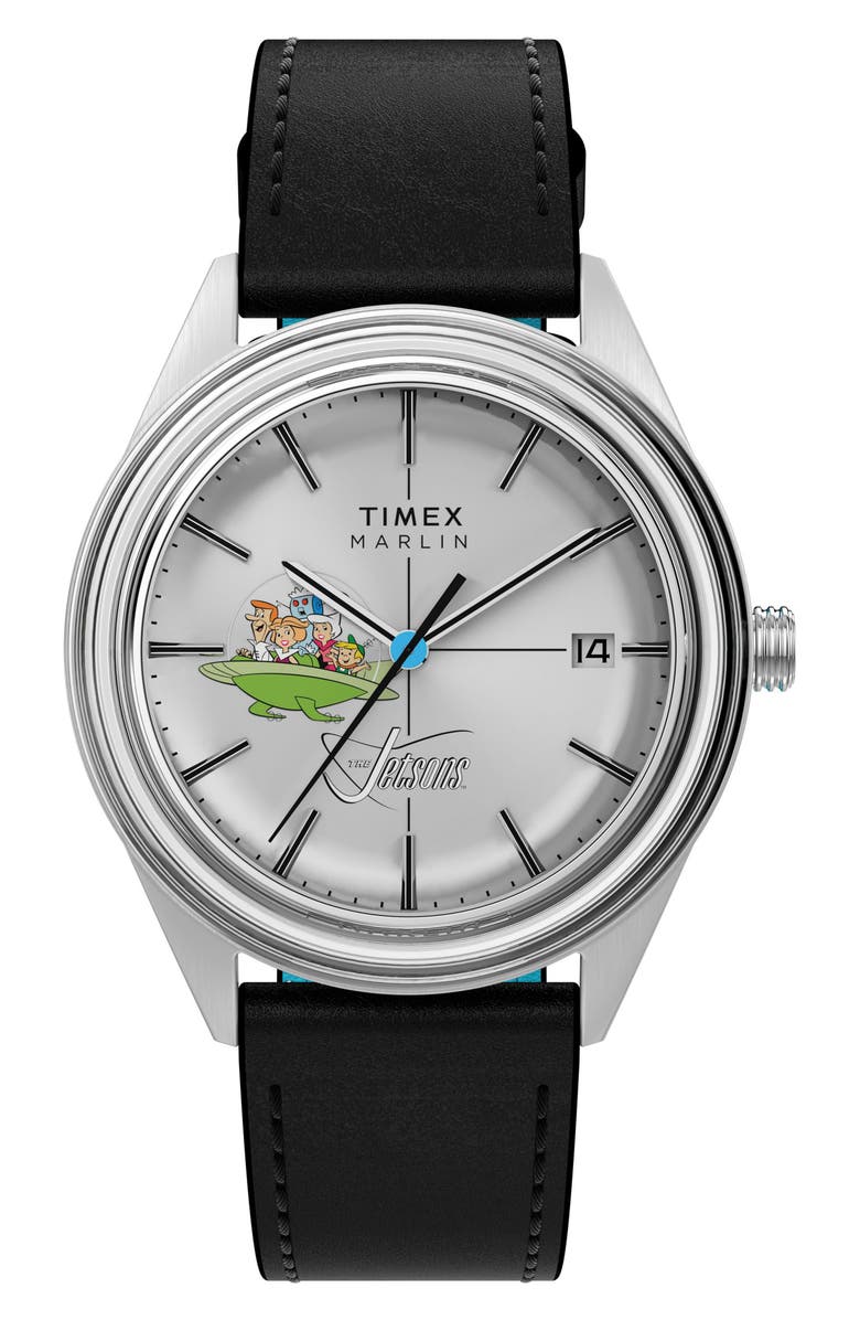 Timex<sup>®</sup> The Jetsons x Timex Marlin<sup>®</sup> Jet Automatic 38mm Strap Watch, Main, color, Silver-Tone