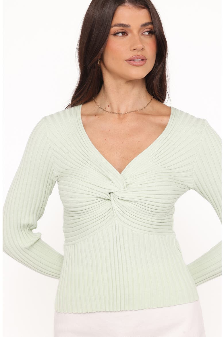Demi Twist Rib Sweater, Alternate, color, SAGE