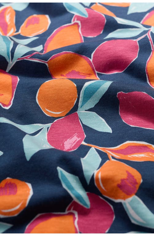 Seasalt Cornwall Carwynnen Citrus Print Midi Dress In Blue