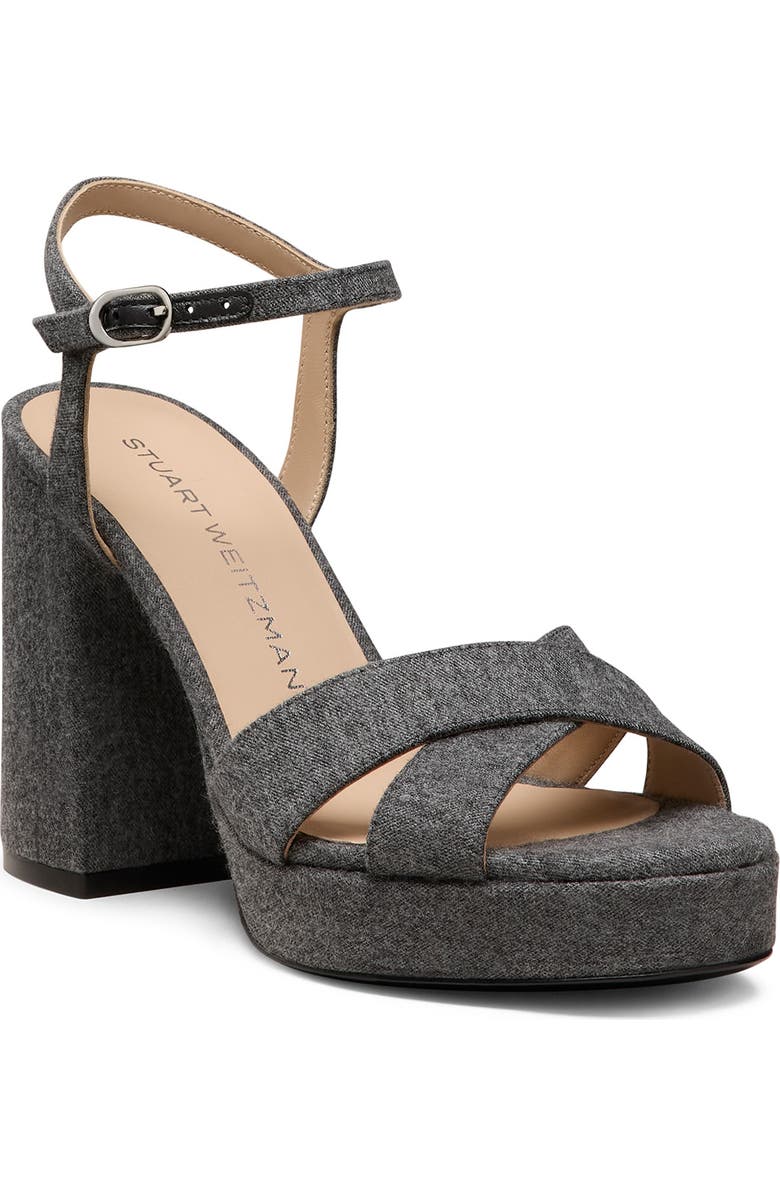 Stuart Weitzman Dayna Platform Sandal, Main, color, Slate
