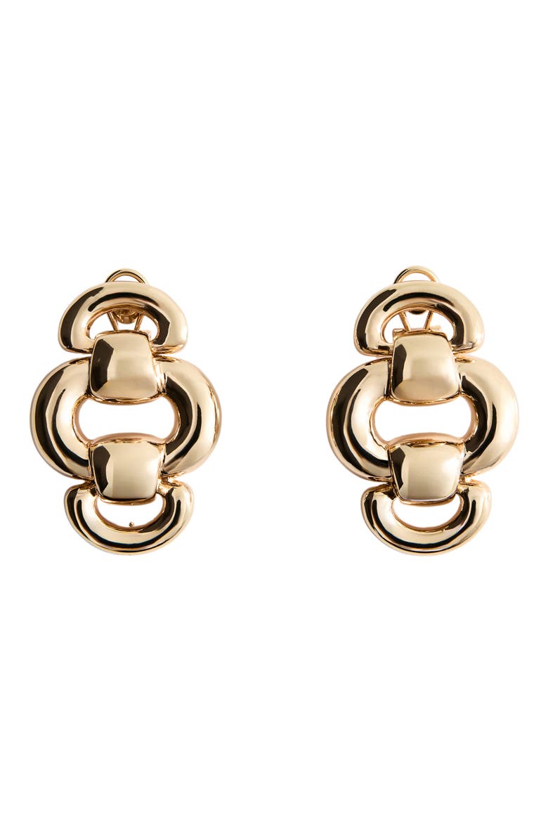 Embossed Pendant Drop Earrings, Main, color, GOLD