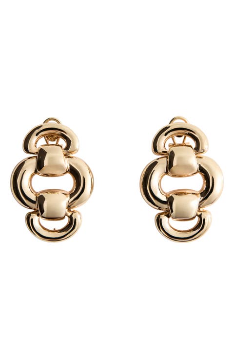 Embossed Pendant Drop Earrings