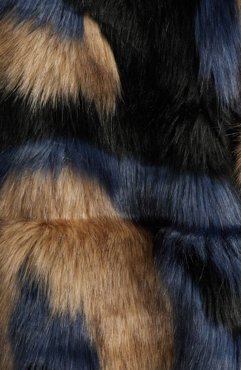 FARM Rio Multicolor Faux Fur Coat, Alternate, color,