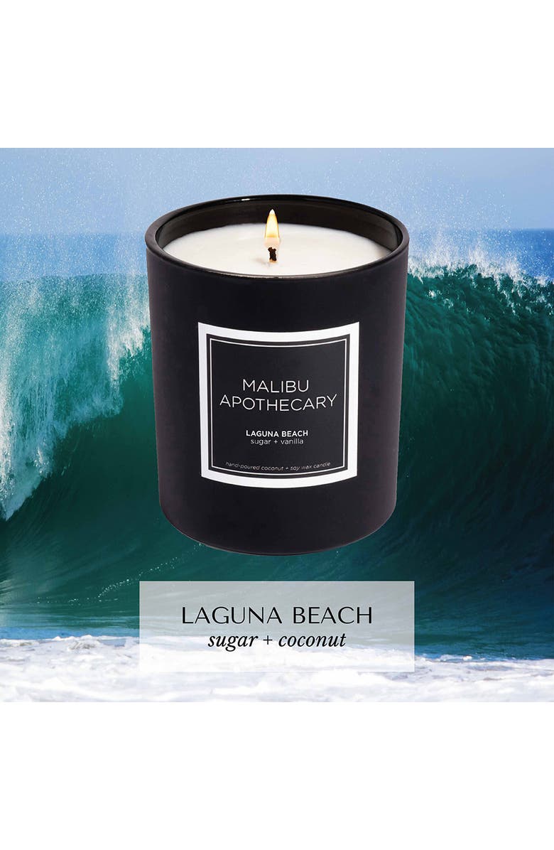 Malibu Apothecary Matte Black Candle, Alternate, color, Laguna Beach