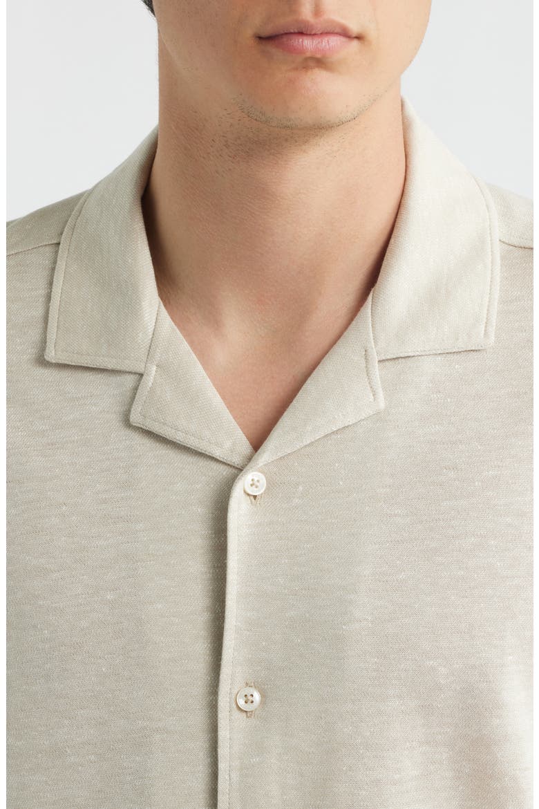 Powell Linen & Cotton Camp Shirt, Alternate, color, OPEN BEIGE