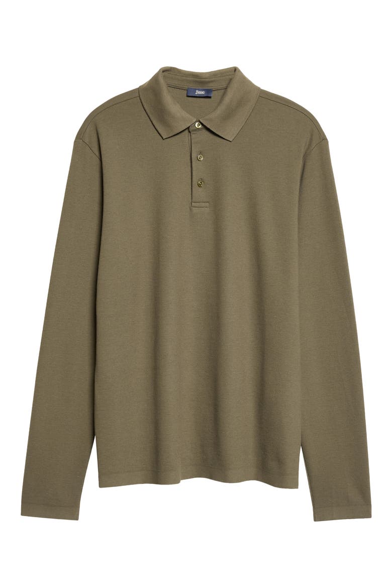 Cotton & Cashmere Jersey Polo, Alternate, color, 7730 ARMY GREEN