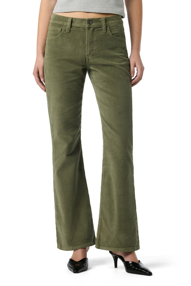 Corduroy Bootcut Pants, Main, color, OLIVE