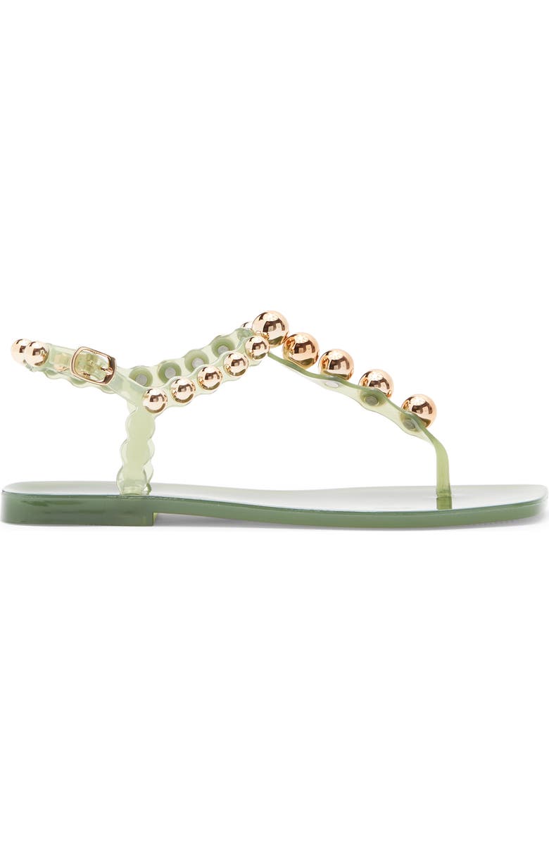 Jeffrey Campbell Plated Embellished Sandal, Alternate, color, Green Gold
