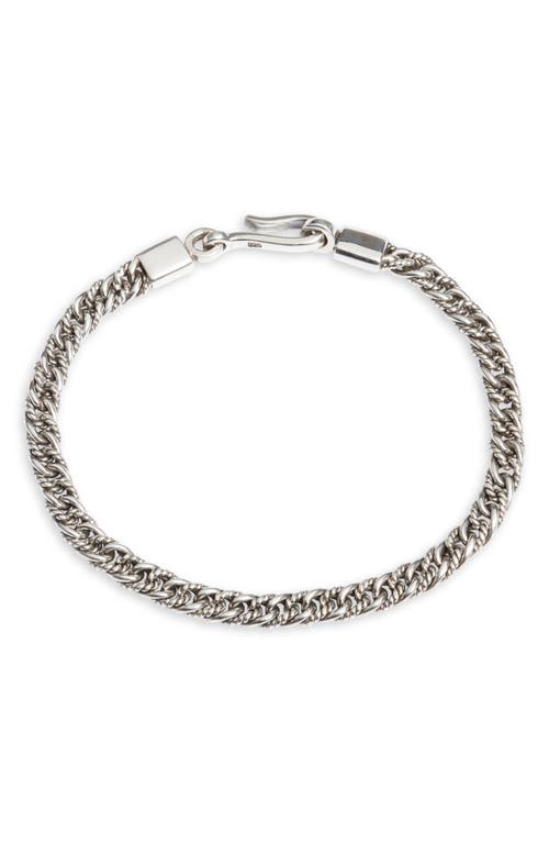 Caputo & Co. Men's Bali Twisted Rope Chain in Sterling Silver 