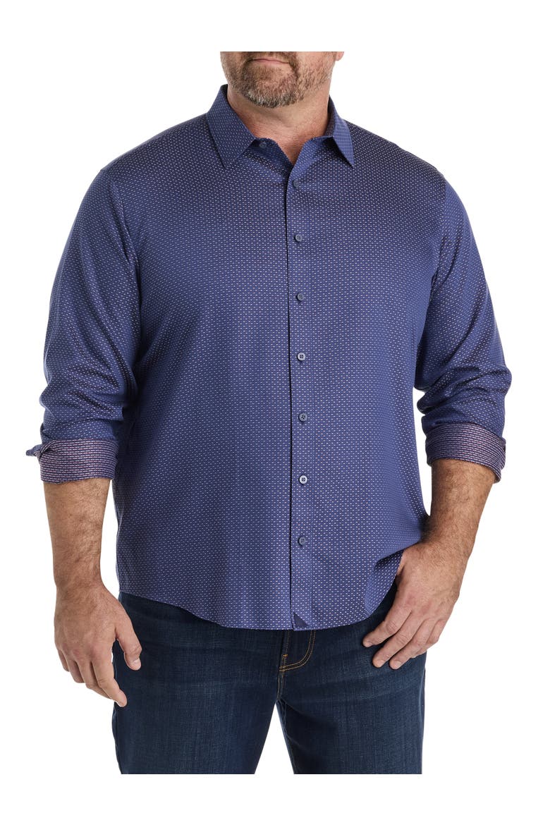 Big & Tall Rigby Sport Shirt, Main, color, BLUE