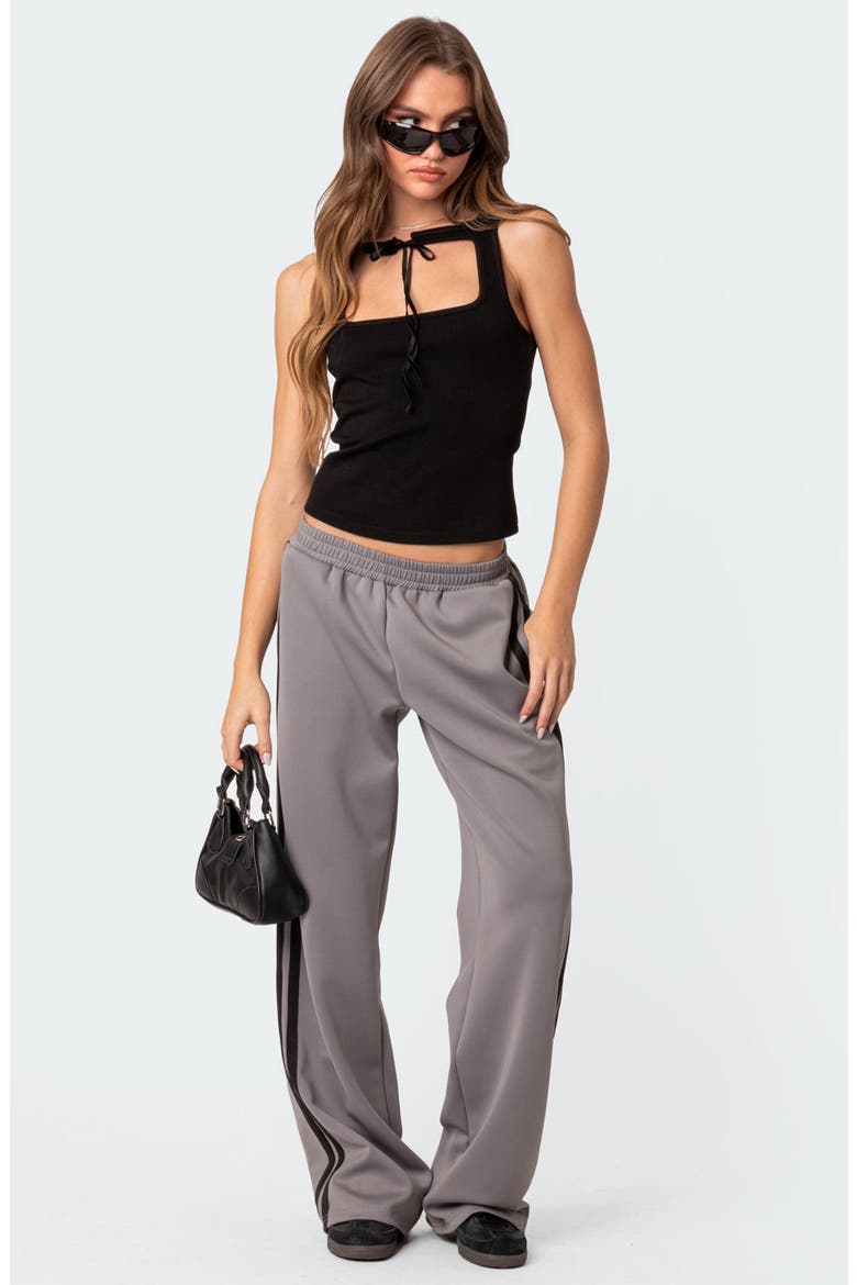 Robyn Side Stripe Track Pants, Alternate, color, DARK-GRAY