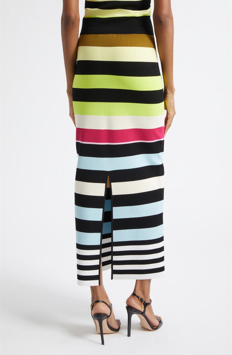 Christopher John Rogers Stripe Milano Stitch Sweater Skirt, Alternate, color, New Sulphur Multi
