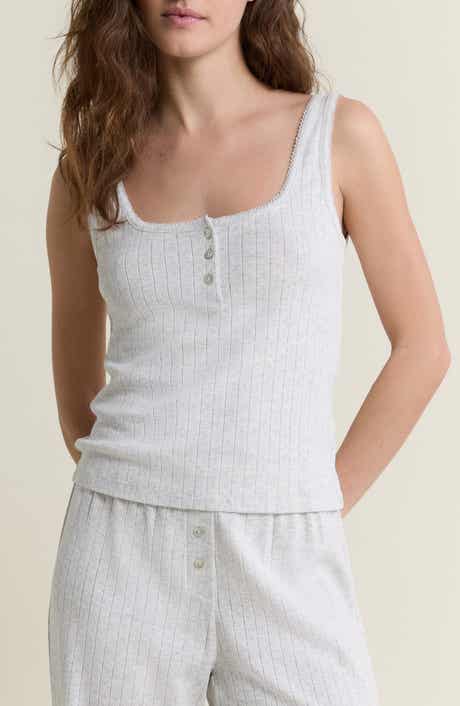 Katell Pointelle Cotton Pajama Tank