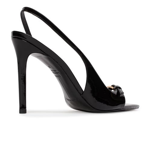 Black Suede Studio Heidi 100 Slingback In Black