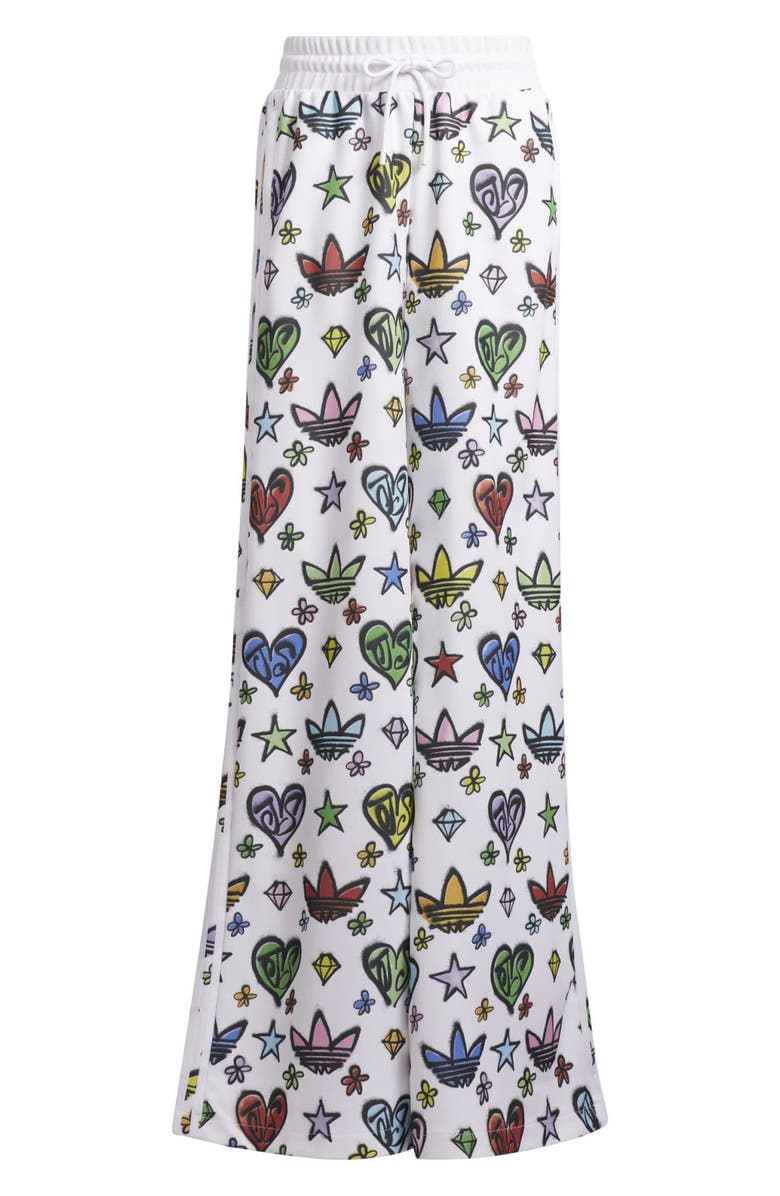 adidas X Jeremy Scott Wide Leg Monogram Track Pants, Alternate, color,