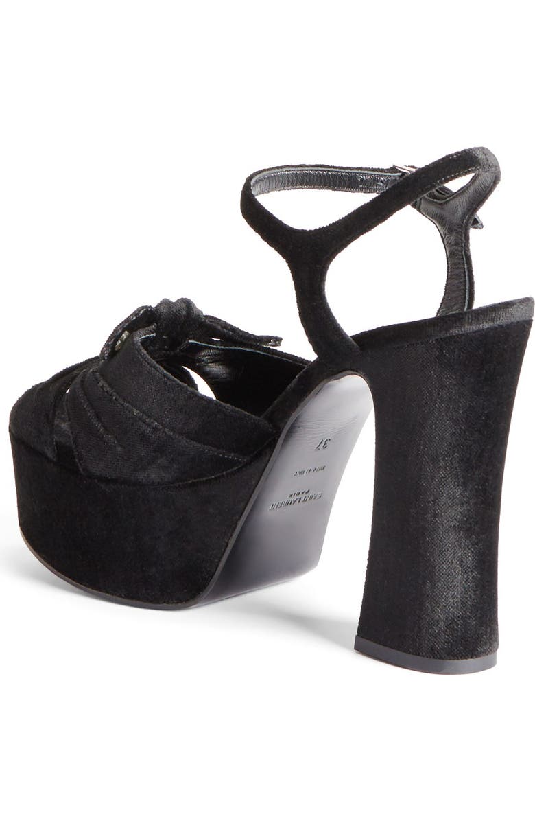 Saint Laurent 'Candy' Leather Platform Sandal, Alternate, color,