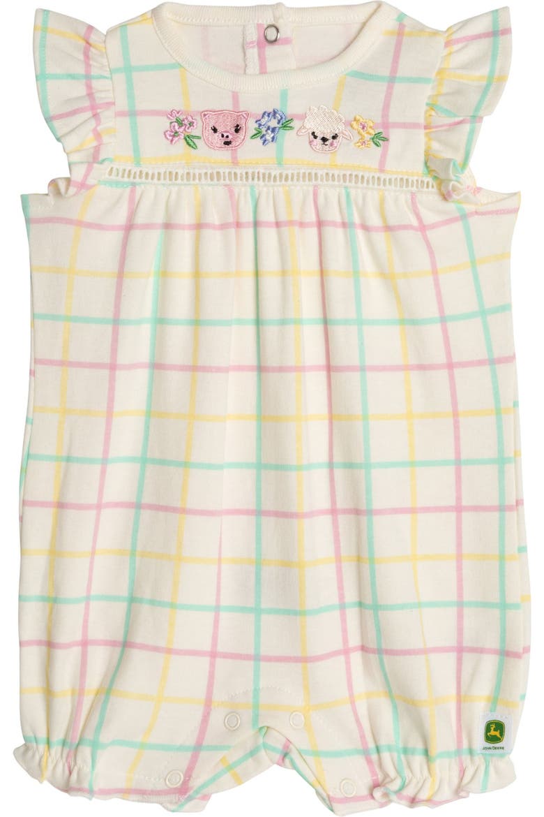 One Piece Bubble Romper, Main, color, Pastel Plaid