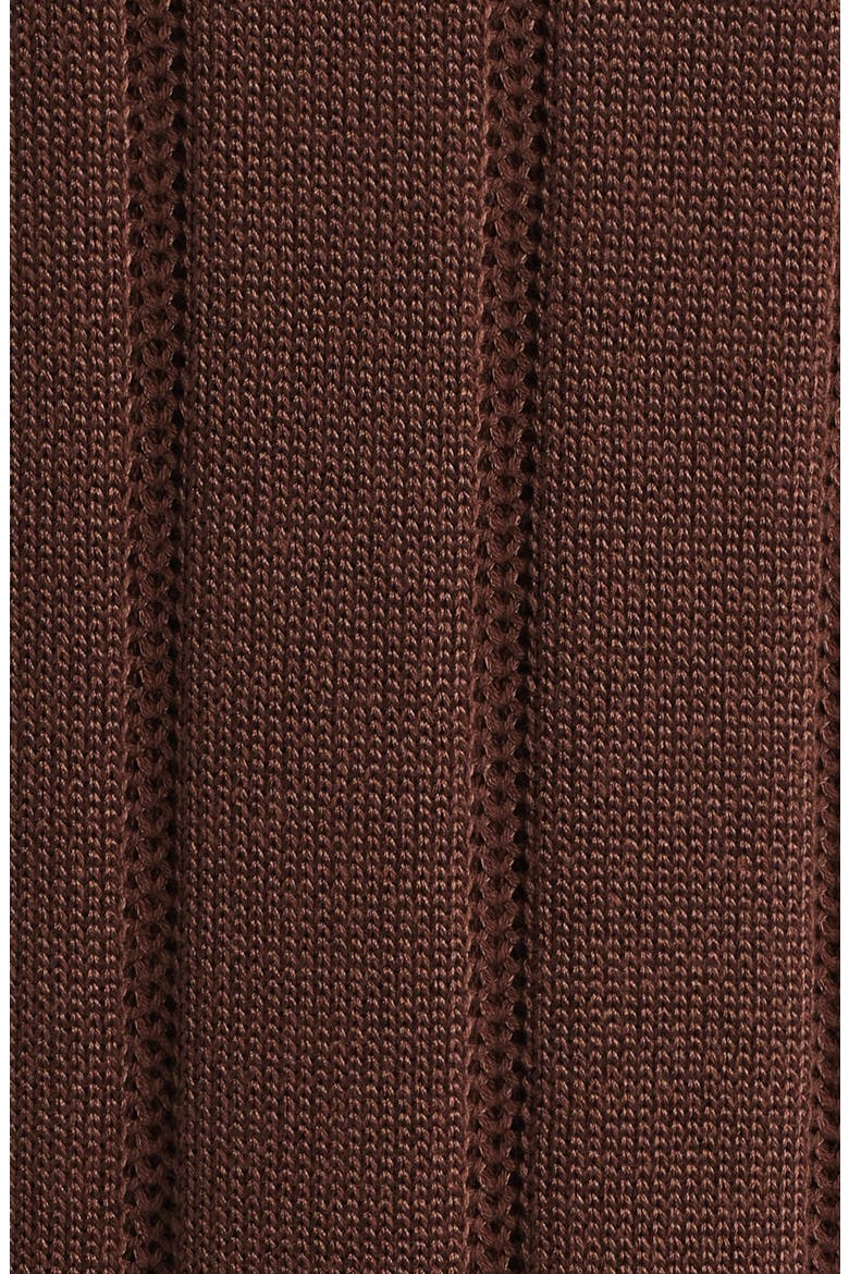 Boxy Short Sleeve Polo Sweater, Alternate, color, BROWN ROCK