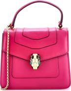 Pre-Owned Bvlgari Serpenti Forever Top Handle Bag Leather Medium