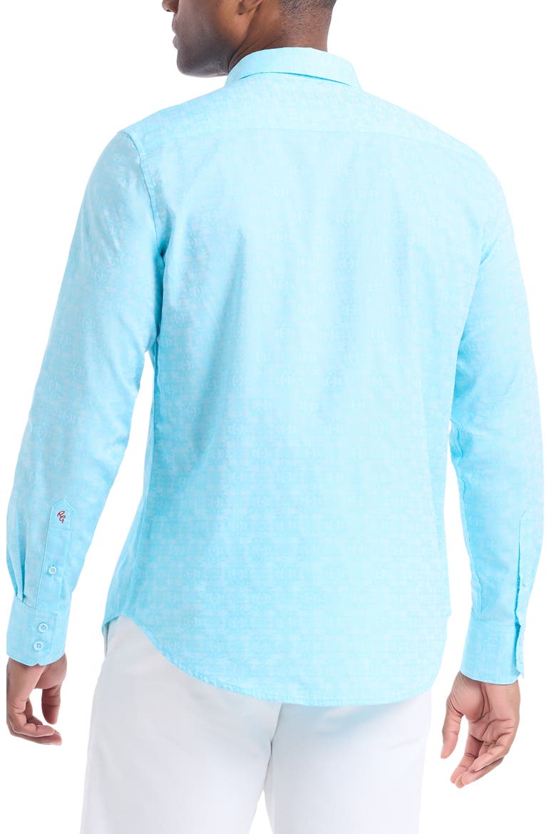 Stellman Long Sleeve Cotton Button-Up Shirt, Alternate, color, SEAFOAM