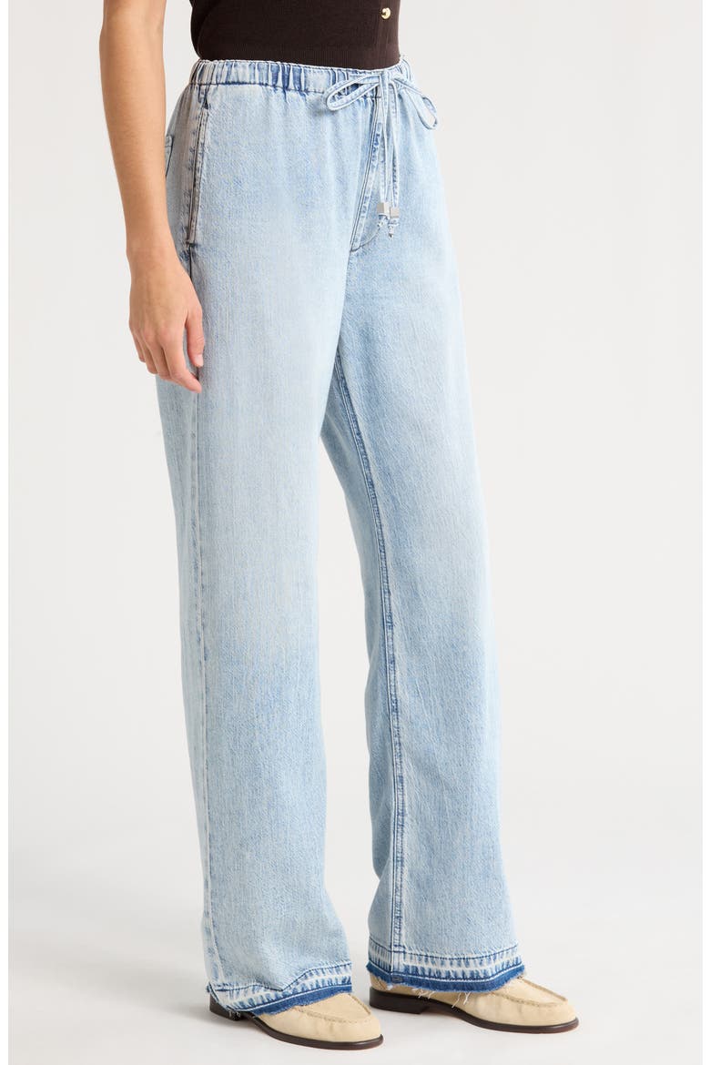 Ultra Featherweight Logan Release Hem Wide Leg Pull-On Denim Pants, Alternate, color, KIERRA