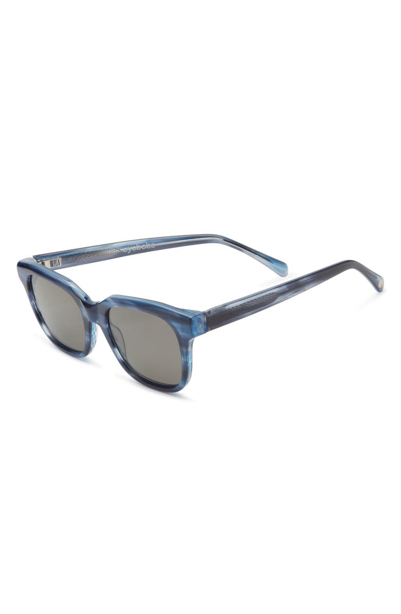 eyebobs Nomad 50mm Polarized Square Sunglasses, Alternate, color, Ocean Blue/ Polarized Grey