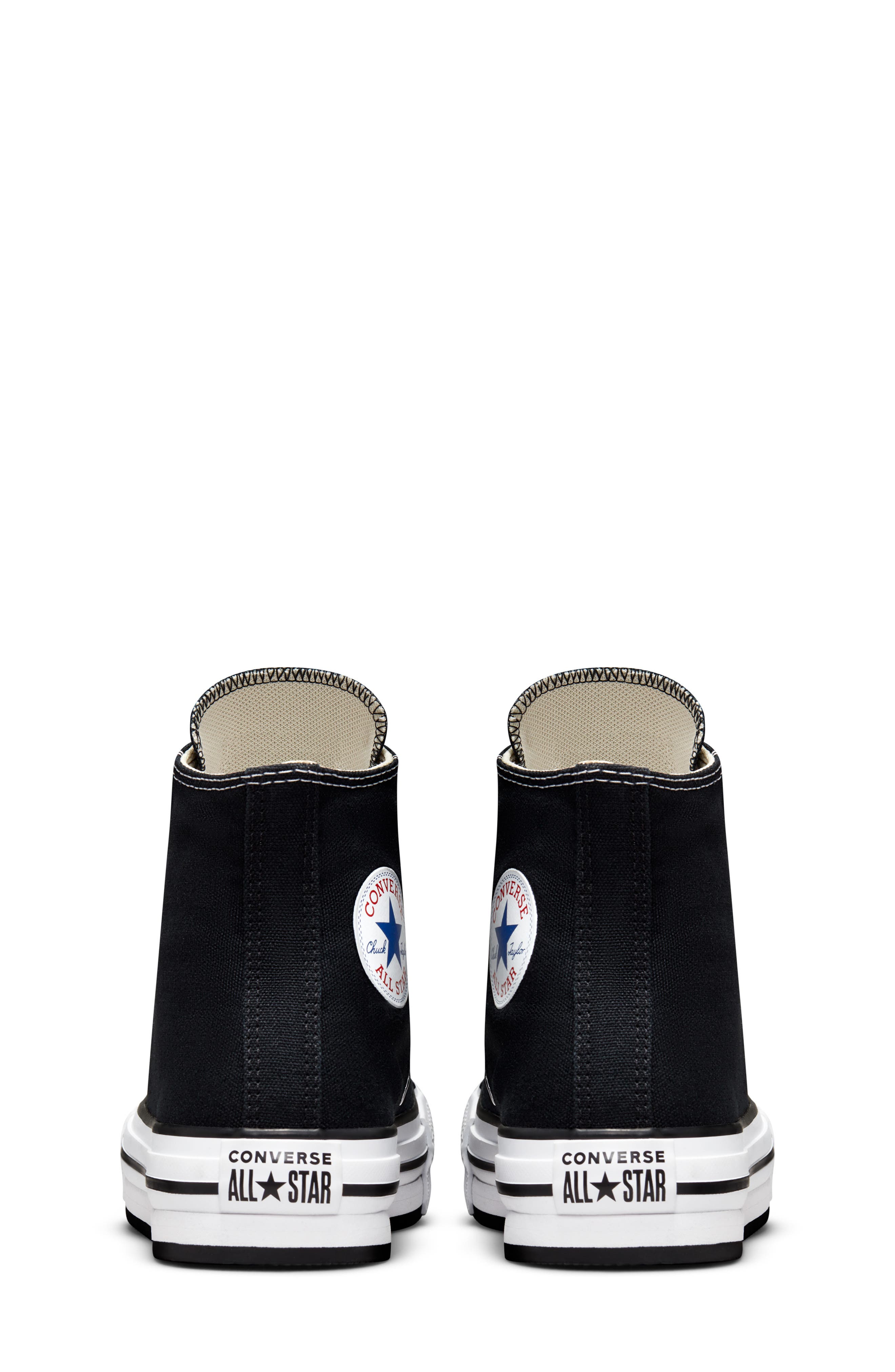 Converse Chuck Taylor<sup>®</sup> All Star<sup>®</sup> EVA Lift High Top Sneaker, Alternate, color, Black/ White/ Black