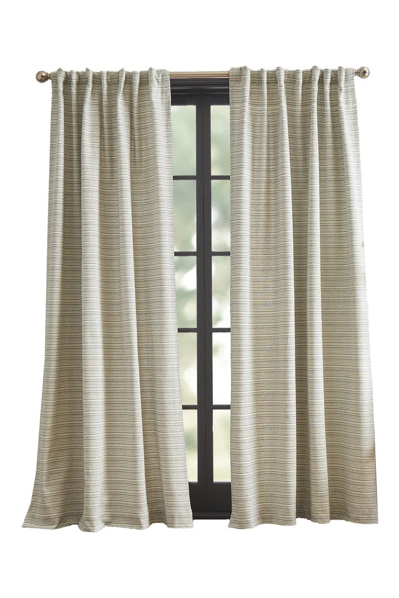 Stream Set of 2 Stripe Cotton Curtain Panels video