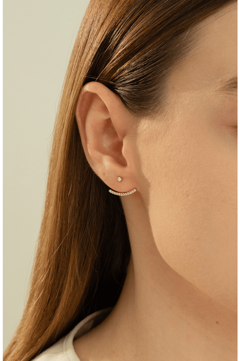 18k Gold Plated Anchor Earring Jackets Gift Idea, Alternate, color, Gold