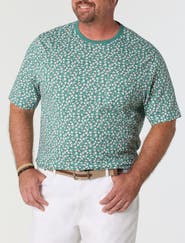 Harbor Bay by DXL Big & Tall Floral Print Moisture-Wicking Pocket T-Shirt V2