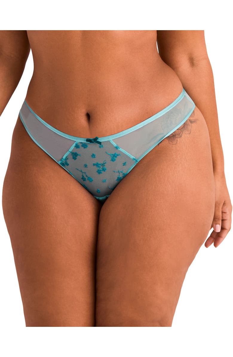 Adore Me Clementin Brazilian Panties, Main, color, Medium Blue