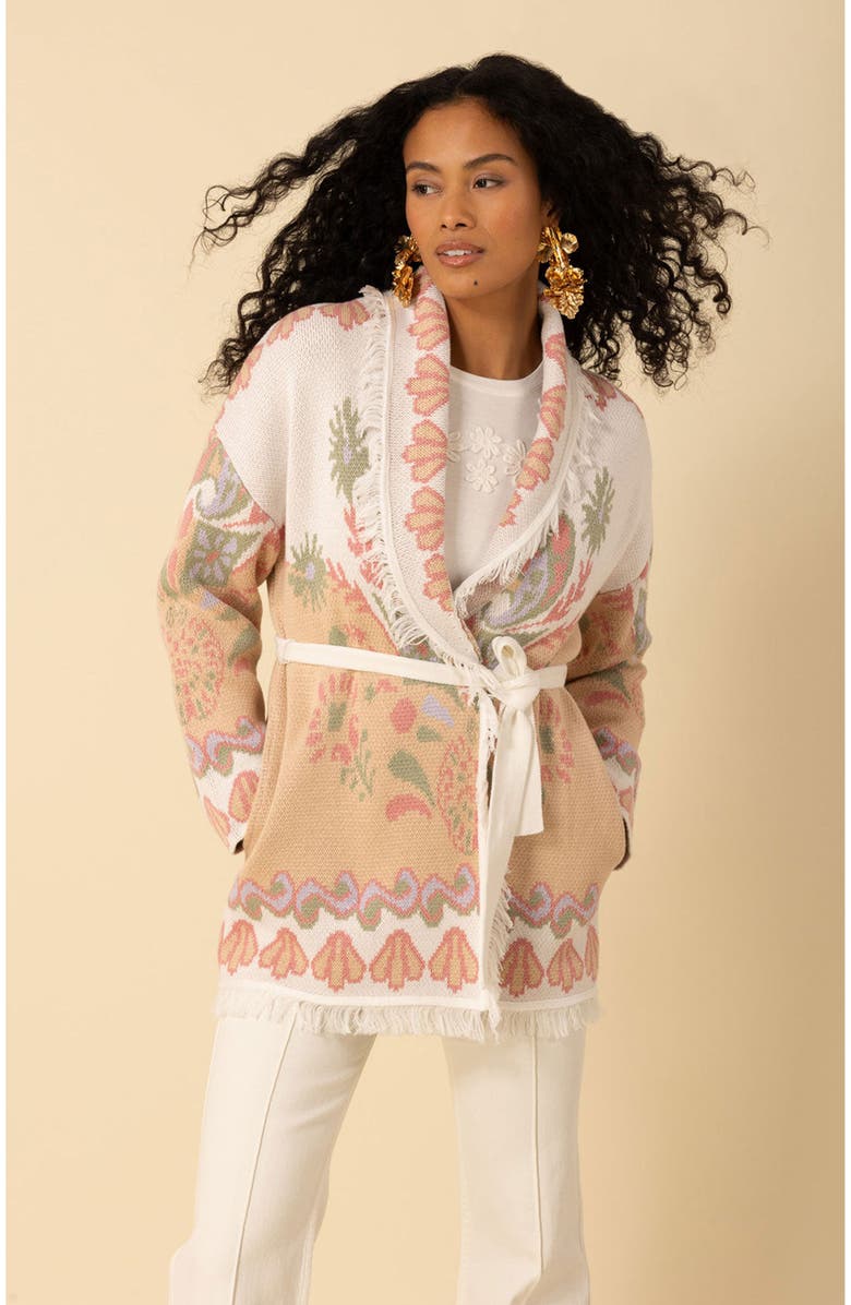 Halebob Irene Jacquard Wrap Sweater, Alternate, color,