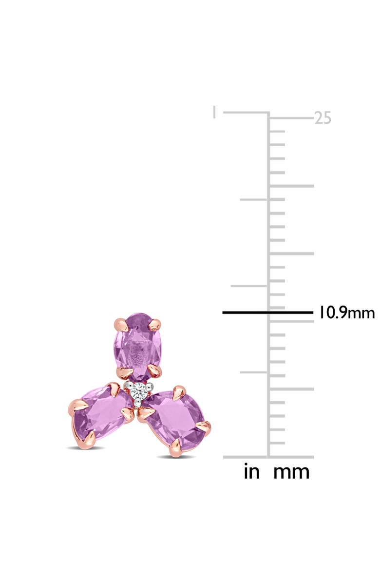 Julianna B. Sapphire & Diamond Stud Earrings 14k, Alternate, color, Rose Gold