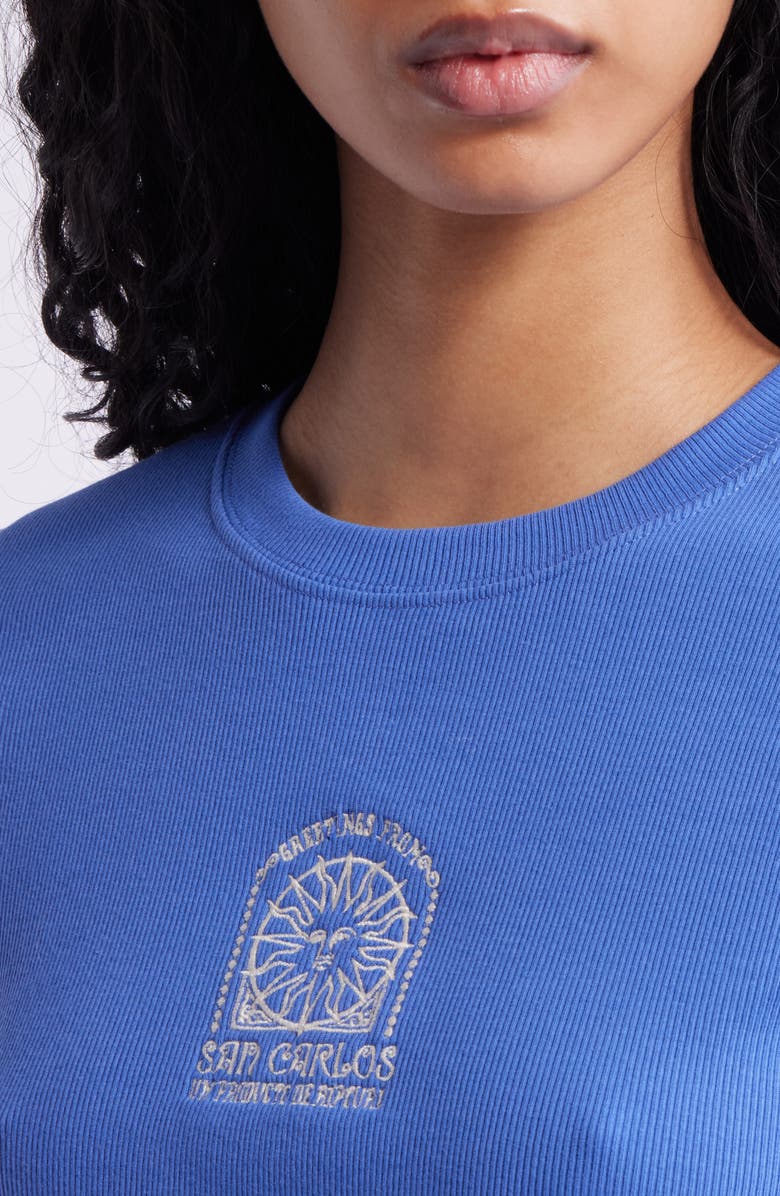 Rip Curl San Carlos Crop Cotton Jersey Graphic T-Shirt, Alternate, color, Ocean