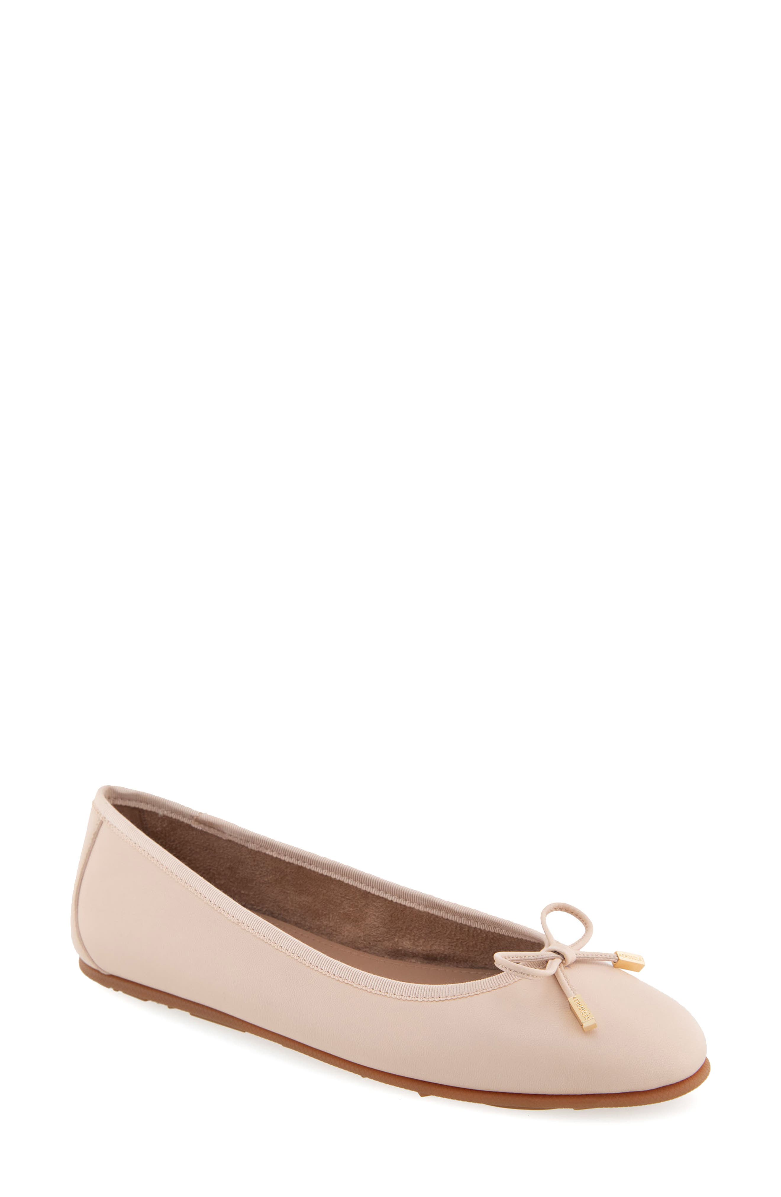 Pia Ballet Flat - Wide Width Available, Main, color, NATURAL LEATHER