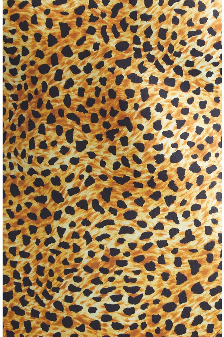 Cheetah Print Cutout One-Shoulder One-Piece Swimsuit, Alternate, color, NEUTRAL