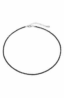 Black Spinel Beaded Necklace