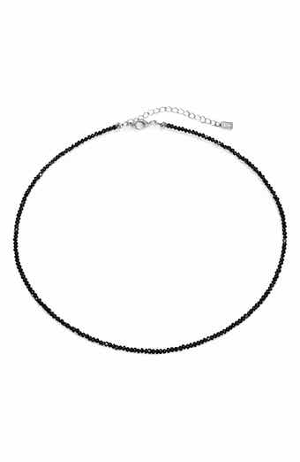 Black Spinel Beaded Necklace