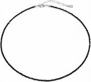 GABI RIELLE Black Spinel Beaded Necklace