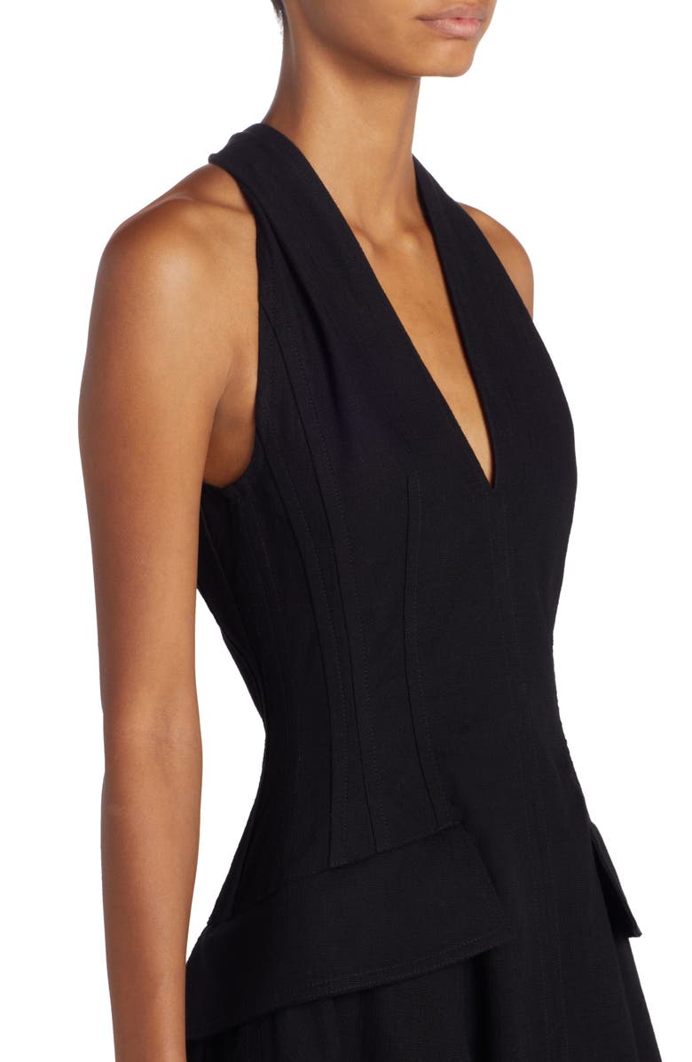 Bottega Veneta Sleeveless Cotton Crepe Dress, Alternate, color, 