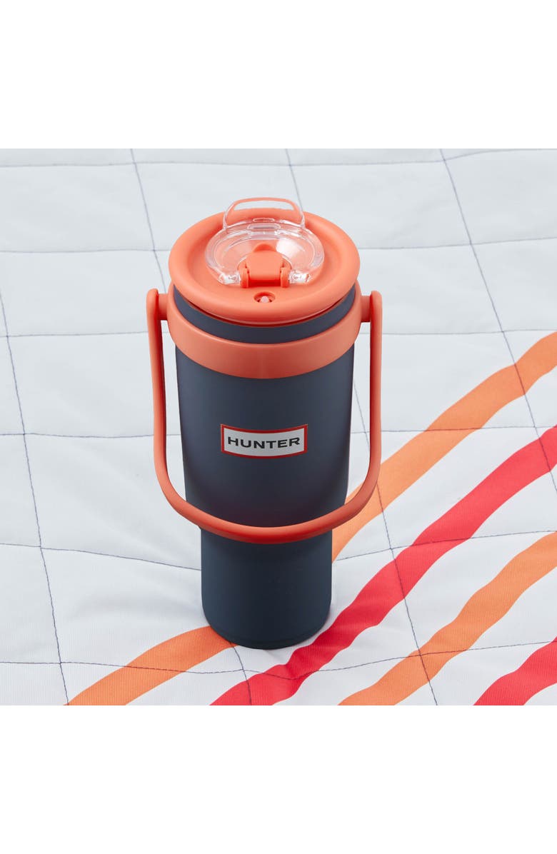 Hunter SwiftSip Hydration Stainless Steel Screw Top Tumbler with Flip Carry Handle, Alternate, color, Dress Blue