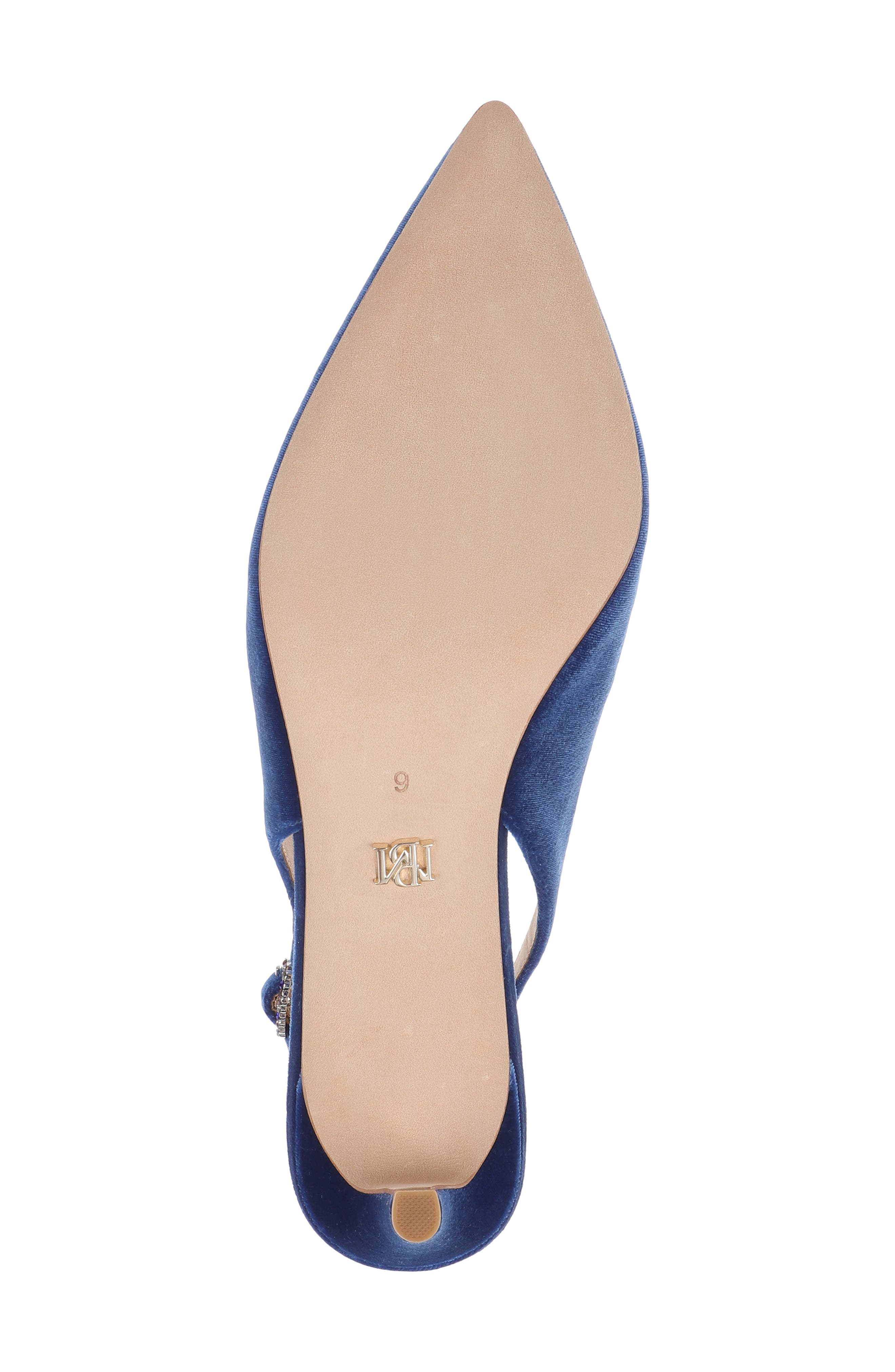 Ruthie Slingback Pointed Toe Pump, Alternate, color, NAVY VELVET