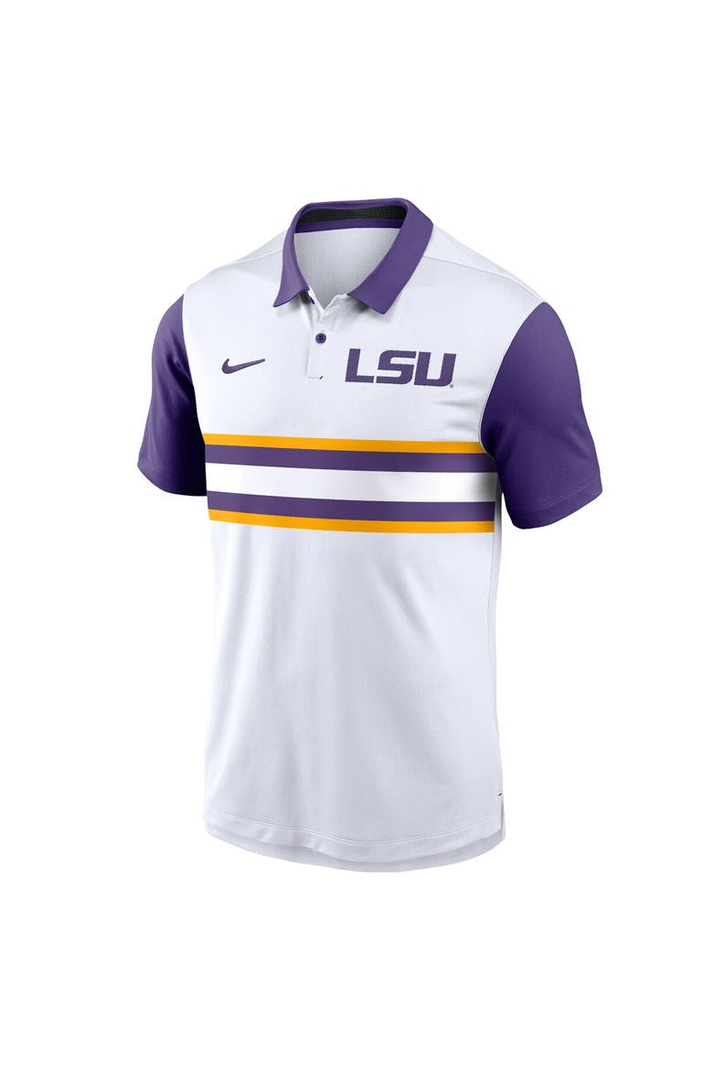 Men's Nike White LSU Tigers Primetime Campus Vapor Performance Polo, Alternate, color, White