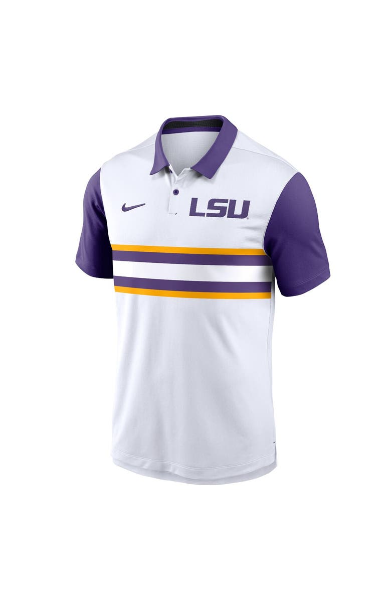 Nike Men's Nike White LSU Tigers Primetime Campus Vapor Performance Polo, Alternate, color, White